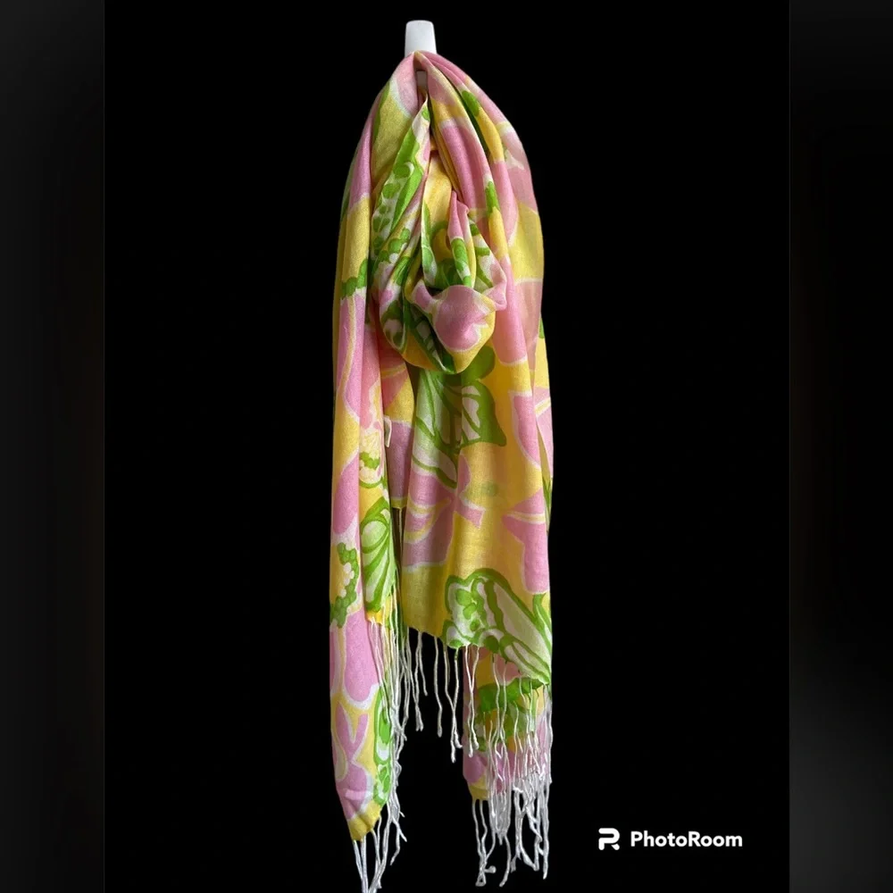 RARE VINTAGE LILY PULITZER SILK CASHMERE SCARF/WRAP